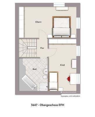 Grundriss EFH OG vis. 3647