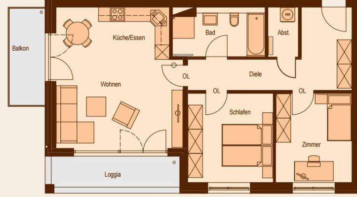 Grundriss Wohnung "34"