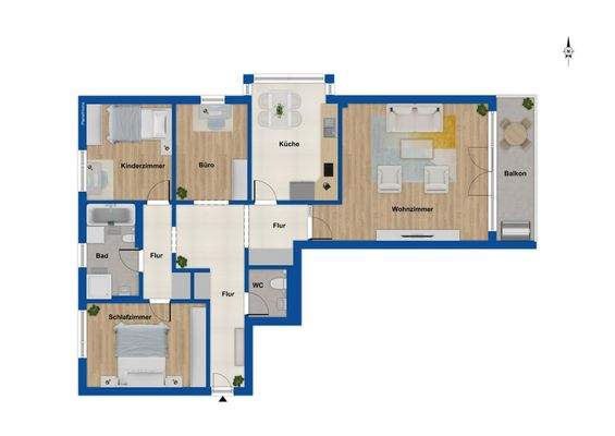 Grundriss Erdgeschosswohnung 