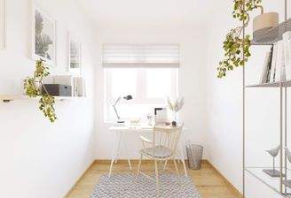 Ein kompaktes Arbeitszimmer für volle Konzentratio