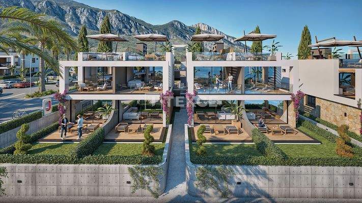 Sea and Mountain View Apartments in Lapta, North Cyprus
