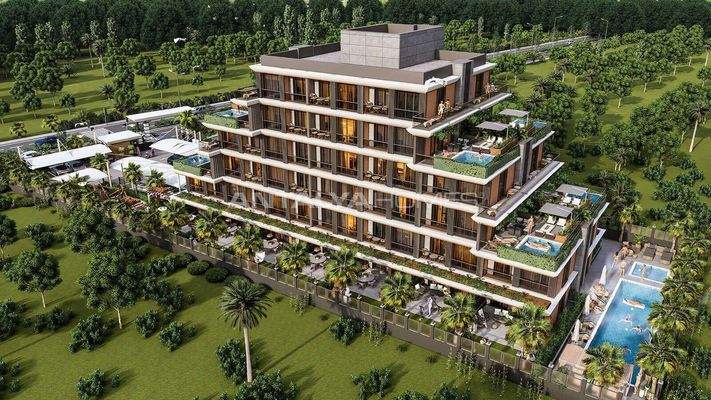 Flats in Project with Communal Pool in Antalya Altintas