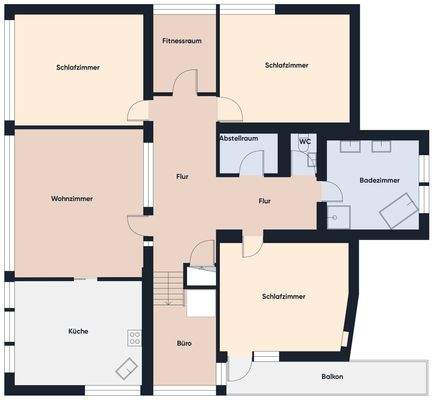 Grundriss ohne Maßstab / 2. Obergeschoss