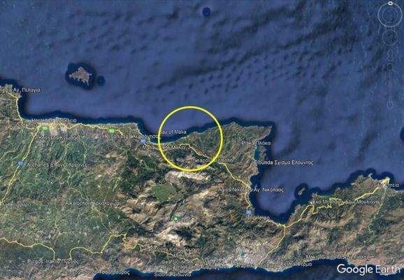 Kreta, Sisi: Baugrundstück mit Olivenhain zu verkaufen
