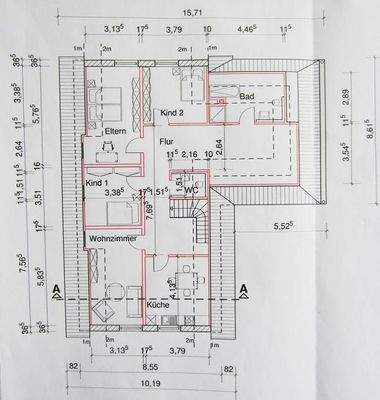 Grundriss Dachgeschosswohnung
