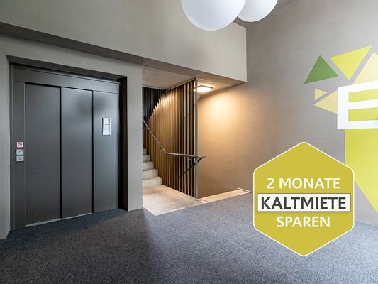 2 Kaltmieten sparen_Treppenhaus im Industrystyle