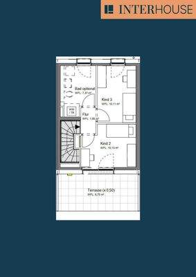 Grundriss mit Terrasse