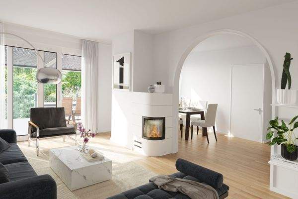 Visualisierung Wohnzimmer EG