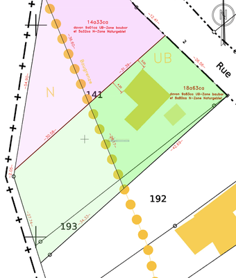 Ausschnitt aus dem Lageplan