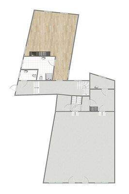 Stadtweg 4 Grundriss Erdgeschoss (nicht maßstabsgetreu)