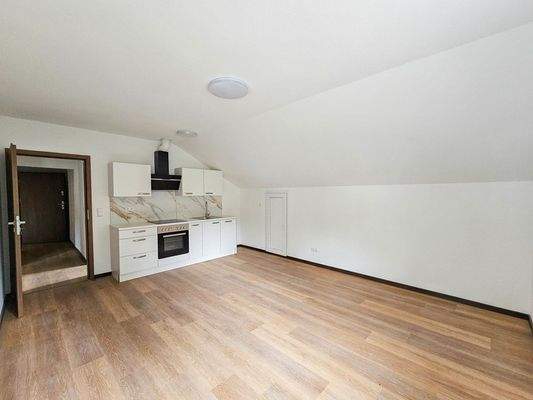 Küche mit Wohn-/Essbereich