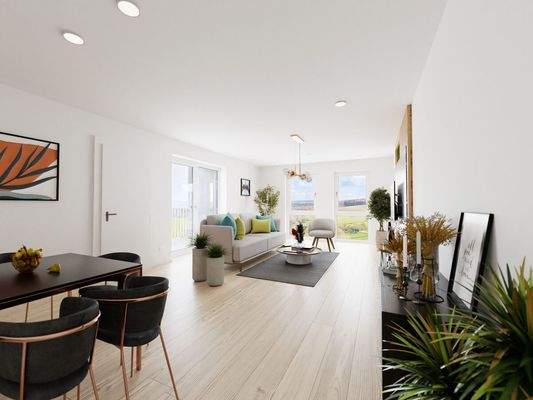 Neubauwohnung mit Weitsicht im Erdgeschoss