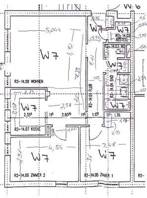 Grundriss mit Maßen