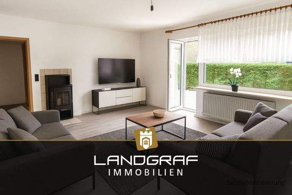 Wohnen mit Beispielmöbelierung