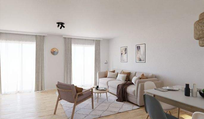 Helles und offenes Wohnzimmer