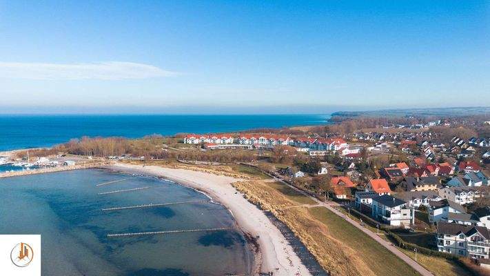 Glowe-Ansicht Blick Richtung Hafen