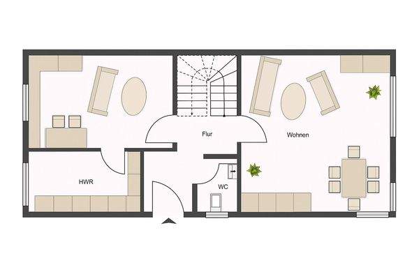 Doppelhaus 1 EG vorne