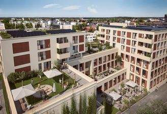 Blick auf die Dachterrassen