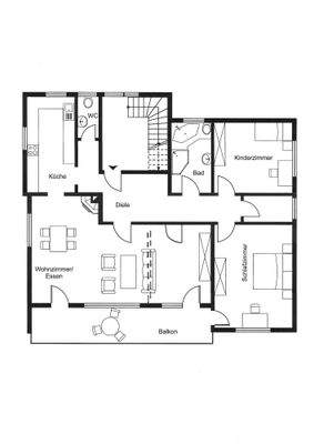 Grundriss 4,5 Zimmer Wohnung