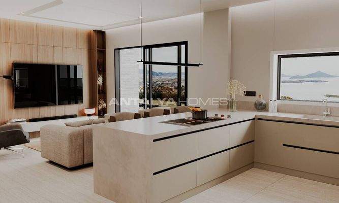 Sea View Flats with Private Pools in Bodrum Bağla