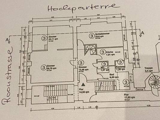 Hochparterre - Hauptwohnebene - Grundriss