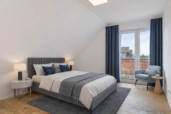 Schlafzimmer virtuell eingerichtet