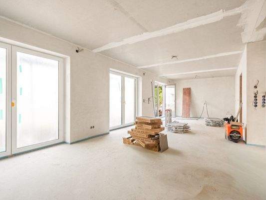 Großer Wohn- / Ess- und Kochbereich