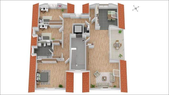 Grundriss Wohnung Nr. 5 DG