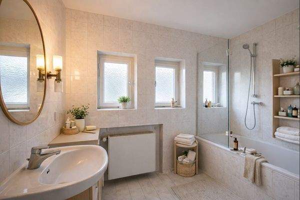 1. Obergeschoss: Badezimmer - virtuelle Darstellun