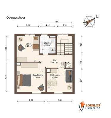 Grundriss Obergeschoss