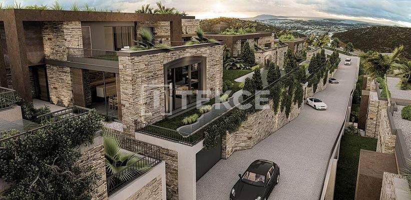Modern Design Houses with Private Pools in the Center of Bodrum