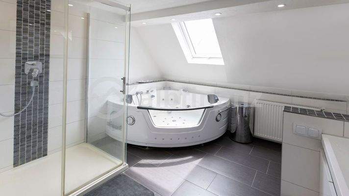 1. DG: modernes Bad mit Whirlpool & Dusche