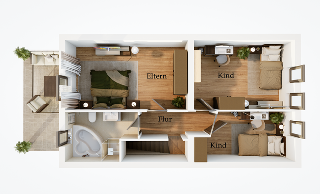 OG Umgestaltungskonzept Grundriss