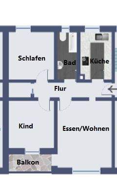 Grundriss Wohnung Typ 3