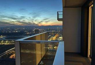 Blick über den Prater zur City