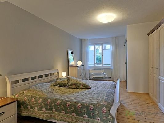 Blick ins Schlafzimmer