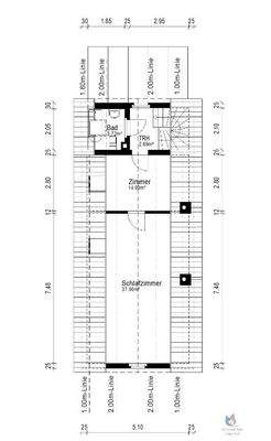Bemaßter Plan Dachgeschoss conv 1