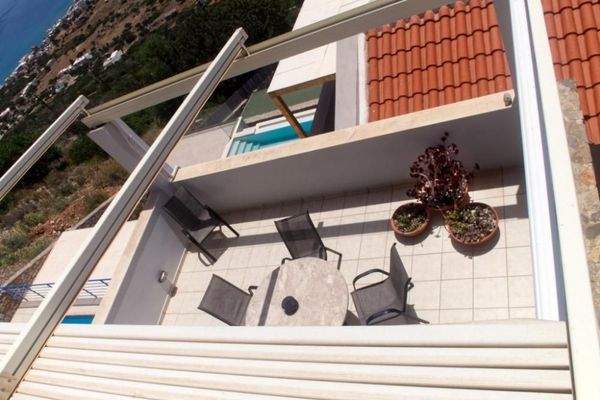 Crete, Plaka Elounda: Villa with swimming pool and panoramic views above Plaka