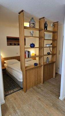 Schlafbereich: Regalabtrennung