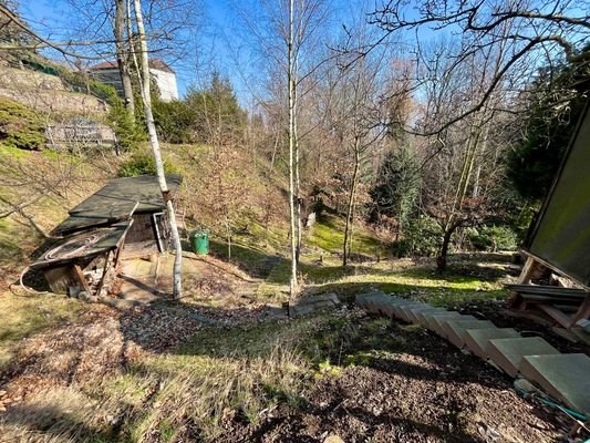 Blick übers Grundstück