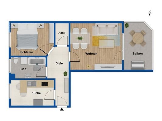 Grundriss Wohnung
