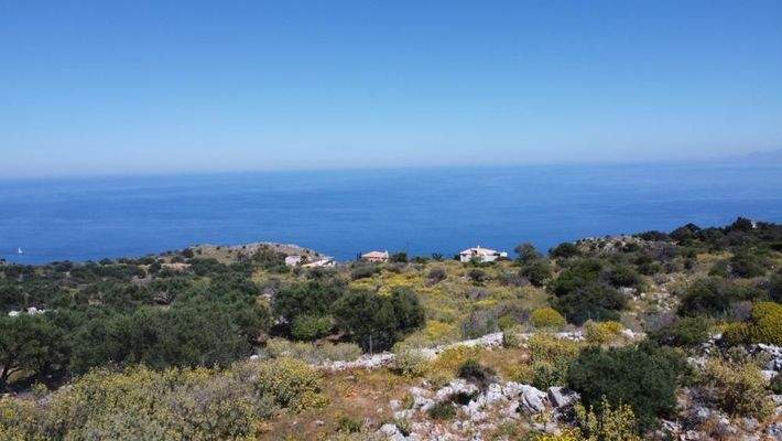 Kreta, Kefalas Chania: Großes Grundstück mit unverbautem Meer- und Bergblick zu verkaufen