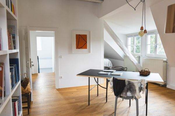 Arbeitsbereich im Dachgeschoss