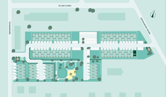 Lage des Reihenhauses im Quartier