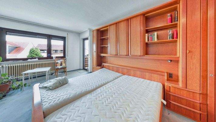 Schlafzimmer zum Fenster