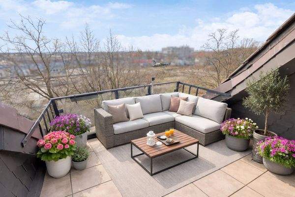 Dachterrasse virtuell möbliert