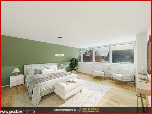 Einrichtungsbeispiel Schlafzimmer im Obergeschoss 1