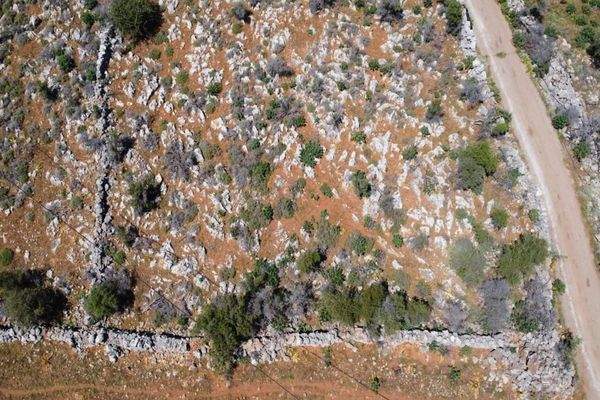 Kreta, Kokkino Chorio: Grundstück mit unverbautem Meerblick zu verkaufen