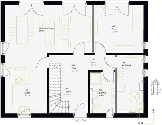 Erdgeschoss hell und modern