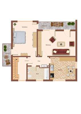 Skizze Grundriss Obergeschoss